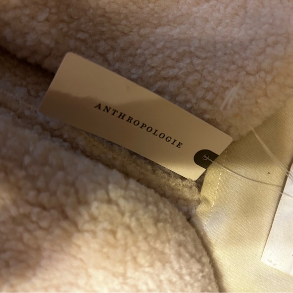 Anthropologie Cream Sherling oversized Vest Jacket - Picture 7 of 7